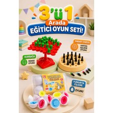M&H 3'lü Oyun Seti - Kurbağa Denge - Smart Chess - Yumurta Eşleme - Eğitici ve Öğretici Oyun Seti