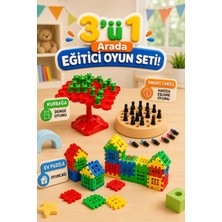 M&H 3'lü Oyun Seti - Kurbağa Denge - Hafıza Eşleme - Ev Puzzle - Eğitici ve Öğretici Oyun Seti