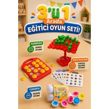 M&H 3'lü Oyun Seti - Kurbağa Denge - Smart Matching - Yumurta Eşleme - Eğitici ve Öğretici Oyun Seti