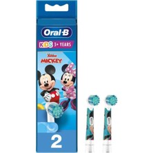 Oral-B Mickey Çocuklar İçin Extra Yumuşak Yedek Başlık 2'Li Paket Renkli