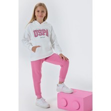 U.S. Polo Assn. U.S. Polo Assn Kız Çocuk Beyaz Eşofman Takımı US1601-C-V3