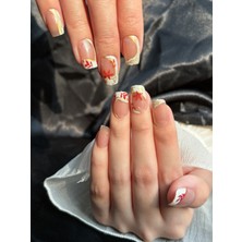 Easy Beauty French Takma Tırnak Seti Xsmall Beden Kısa Küt 10 Adet T116