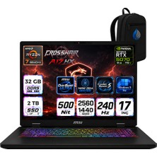 MSI Msı Crosshair A17 Hx Amd Ryzen 7 8840HX 32 GB 2 Tb SSD RTX5070/8GB 115W 17'' Qhd+ 240Hz Windows 11 Pro Taşınabilir Bilgisayar D8WGKGRNP11