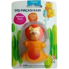 R.O.C.S. Flipper Aslan Desenli Hijyenik Diş Fırçası Kabı - Dayanıklı Plastik Seyahat ve Saklama Kutusu