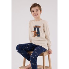 Arnetta Erkek Çocuk Amazing %100 Pamuk 4 Mevsim Baba-Oğul Uzun Kollu Pijama Takım
