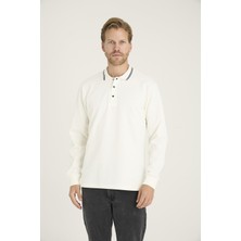 Kly Erkek Polo Yaka Pamuklu Yumuşak Dokulu Modern Sweatshirt