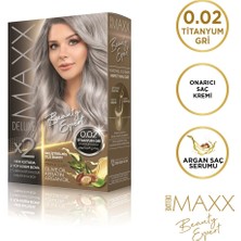 MAXX DELUXE BEAUTY EXPERT 0.02 Titanyum Gri Krem Boya Onarıcı Etki ile Saç Bakım Seti