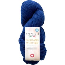 Etrofil Falkland Worsted Örgü İpi Kobalt Mavisi %100 Yün 100g 200m (75113)