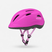 Heugers Flamingo Mor Raptor Çocuk Bisiklet ve Paten Kaskı - M Beden (44-54CM)
