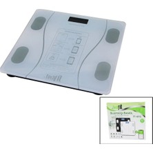 İyisi Var Bluetooth Vücut Analizli Dijital Baskül Terazi 180KG/50G Yağ -Su -Kas Oran -Bmı -Oda ℃ Tf-
