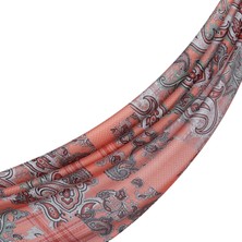 İpekevi Ipekevi Patchwork Desenli Tensoft Şal 03920-MERCAN