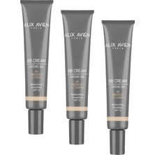 BYZ Store Alix Avien Kapatıcılık,doğal Parlaklık Sağlayan SPF15 Faktör Nemlendiren Bb Krem Bb Cream 40 Medium To Dark (3 Paketi)