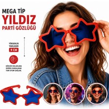 İyisi Var Mega Tip Yıldız Parti Gözlüğü Kırmızı Renk