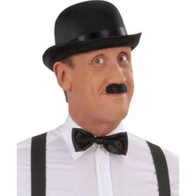 İyisi Var Charlie Chaplin Stil Yetişkin Şapkası – Siyah Melon Parti Şapkası