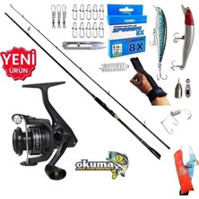 Okuma Revenger RV-4000A 244CM 6-32GR Zen Pro Maket Balık Spin Olta Takımı Seti