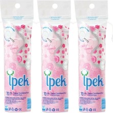 İpek Makyaj Temizleme Pedi - Yumuşak Diskler, 3 Adet 70'li Paket, Doğal İçerik, Alkol İçermez