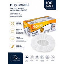 Prozirve Broken Stone Tek Kullanımlık Çok Amaçlı Bone 100 Adet  Lastikli Saç Filesi Beyaz