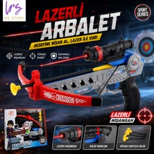 LRS Store Yüksek Kalite Lazerli Oyuncak Arbalet Vantuzlu Oklu Tatar Yayı Atış Oyunu