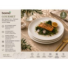 Bonnami Bonna Gourmet Premium Porselen Düz Tabak 27 cm