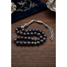 Prestige Gümüş His Taşlı 33'lük Tesbih 925 Ayar Gümüş Püsküllü 8mm Küre Kesim 902773