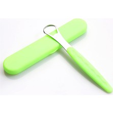 Kyver Paslanmaz Çelik Dil Temizleyici Ergonomik Saplı Tek Parça Unisex Ağız Bakım Aparatı