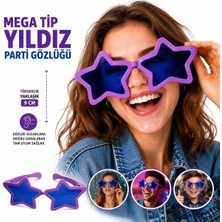 İyisi Var Mega Tip Yıldız Parti Gözlüğü Mor Renk
