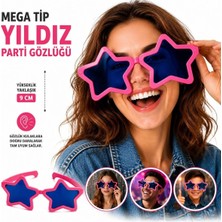 İyisi Var Mega Tip Yıldız Parti Gözlüğü Pembe Renk