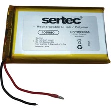 İyisi Var Sertec 105080 3.7V 5000 Mah Li-Polymer Pil (DEVRELI/1.5A)