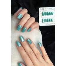 Easy Beauty Kedi Gözü Small Beden Kısa Küt 10 Adet Takma Tırnak Seti T127