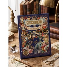 Bam 45 Sayfa Vintage Sticker Kitabı– Bullet Journal & Scrapbook için Renkli Bantlar Lacivert
