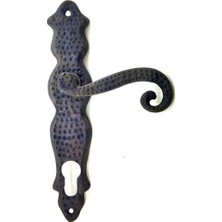 İyisi Var Antika Tarz Dekoratif Pirinç Kıvrık Yale Kapı Kolu - 210X43 Mm, Oksit
