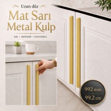 Badem10 Özen Metal Kulp 992 mm 99.2 cm Mat Siyah Mobilya Kulp Uzun Çekmece Dolap Kapak Kulpu Kulbu
