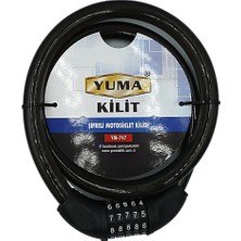 İyisi Var Yuma YM-747 120CM 20MM 5 Şifreli Siyah Motorsiklet Kilidi