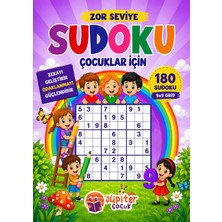Jüpiter Çocuk Yayınları Çocuklar Için Zor Seviye Sudoku Kitabı - 9x9 Sudoku Bulmacaları - 180 Sudoku - Zeka ve Dikkat Geliştirici - A4 Büyük Boy - 44 Sayfa
