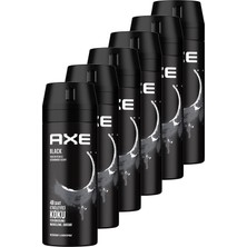 Axe Black Erkek Deodorant Sprey 150 ml Ferahlatıcı Koku 6'lı Set 48 Saat Etkili
