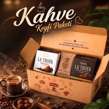 Elvan Kahve Keyfi Paketi 100 Gram Ahmet Hamdi Bey Türk Kahvesi ve 200 Gram La Trufa Çikolata