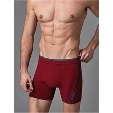 Eros Erkek Compact Renkli Pamuklu Boxer Bordo