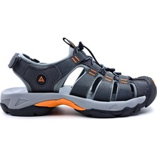 Humtto HM710445A Burnu Kapalı Gri Erkek Outdoor Trekking Spor Sandalet
