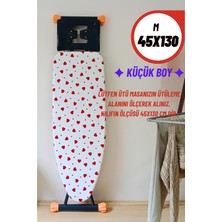 Asev Home Ütü Masası Kılıfı Keçeli Isıya Dayanıklı Ipli Büzdürmeli Stoperli Örtüsü Bezi 45X130 cm