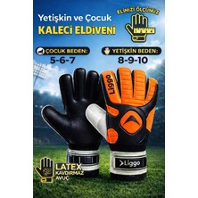 Liggo Reflex Kaleci Eldiveni Bilek Bandajlı Lateks Kaleci Eldiveni