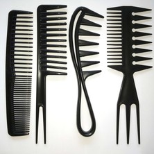 Croc 4'lü Şekillendirici Tarak Seti – Ergonomik ve Dayanıklı Plastik, Kuaför ve Evde Profesyonel Saç Şekillendirme