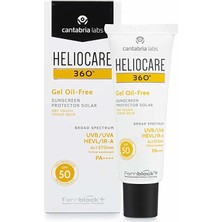 Heliocare 360 Gel Oil Free 50 ml SPF 50 Suya Dayanıklı Karma Ciltler İçin Yaz İçin İdeal Koruma
