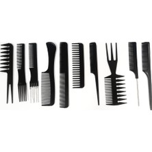 Greathings Beauty Care 10'lu Profesyonel Kuaför Tarağı Seti - Berber Tarağı Kremeli Malzeme
