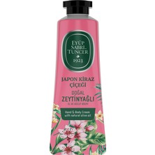 Eyüp Sabri Tuncer Japon Kiraz Çiçeği El ve Vücut Kremi, Doğal Zeytinyağlı, Yoğun Nemlendirici Vegan Formül, 50 ml