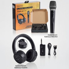 Martino MT-412 Kablosuz Mikrofon Referans Kulaklık Karaoke ve Pratik Seti Distortion Tws Özellikli