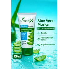 Organix Aloe Vera 3ü1 Arada Temizleme Peeling Maske 150 ml Tüm Cilt Tipleri İçin Aydınlatıcı
