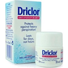 Driclor Antiperspirant Roll-On 20ml Pudrasız Terleme Önleyici Ürün Aşırı Terleme İçin