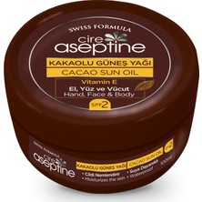 Cire Aseptine Kakaolu Güneş Yağı 100 ml SPF 2 Vitamin E ile Zenginleştirilmiş Bronzlaştırıcı