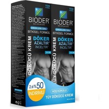 Bioder Erkeklere Özel Tüy Dökücü Krem 2X100 ml Bitkisel Formül ile Dökme Azaltır ve İnceltir