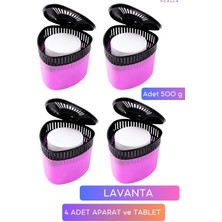 Vcalla Nem Alıcı - Rutubet Giderici Lavanta ( 4 Adet 500 Gram Aparat ve 4 Adet 500 Gram Tablet )